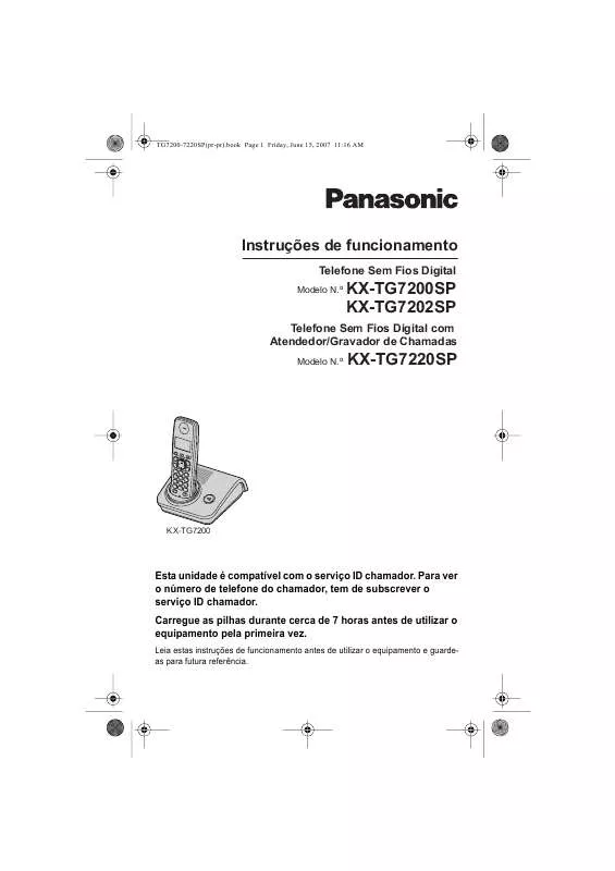 Mode d'emploi PANASONIC KX-TG7202SP