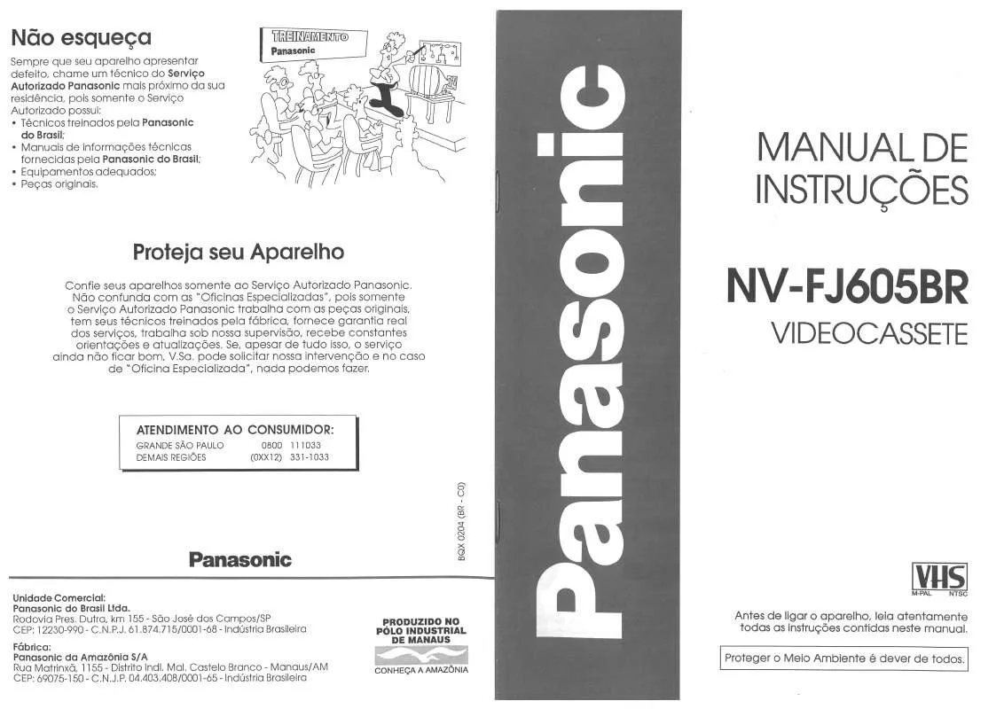 Mode d'emploi PANASONIC NV-FJ605BR