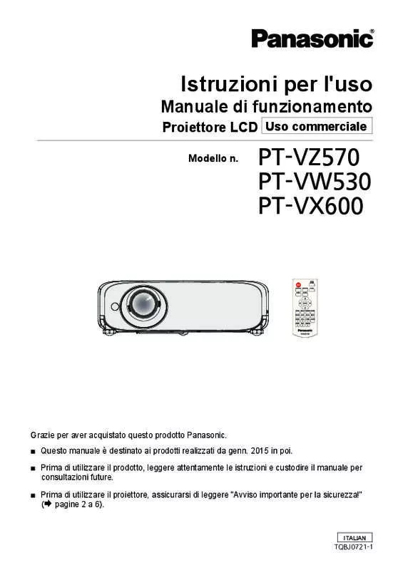 Mode d'emploi PANASONIC PT-VZ570