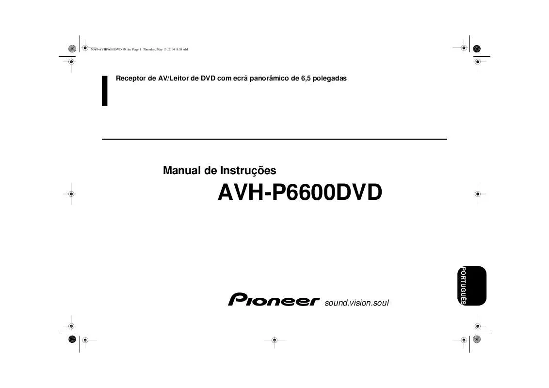 Mode d'emploi PIONEER AVH-P6600DVD