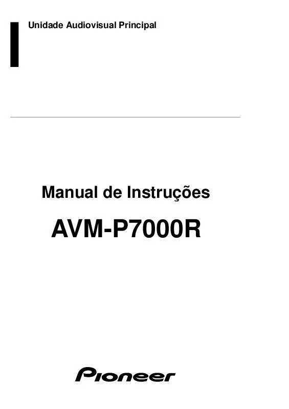 Mode d'emploi PIONEER AVM-P7000R