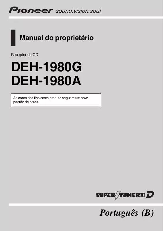 Mode d'emploi PIONEER DEH-1980A