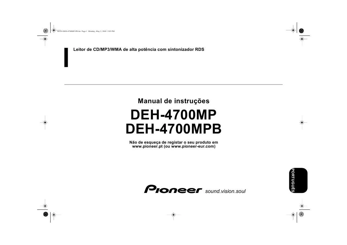 Mode d'emploi PIONEER DEH-4700MPB