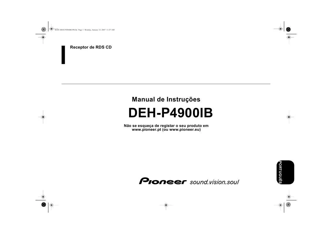 Mode d'emploi PIONEER DEH-P4900IB