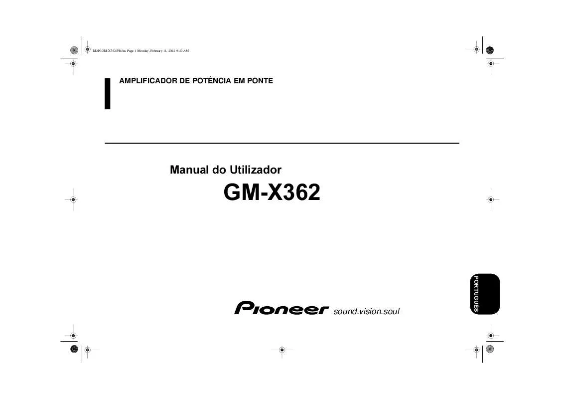 Mode d'emploi PIONEER GM-X362