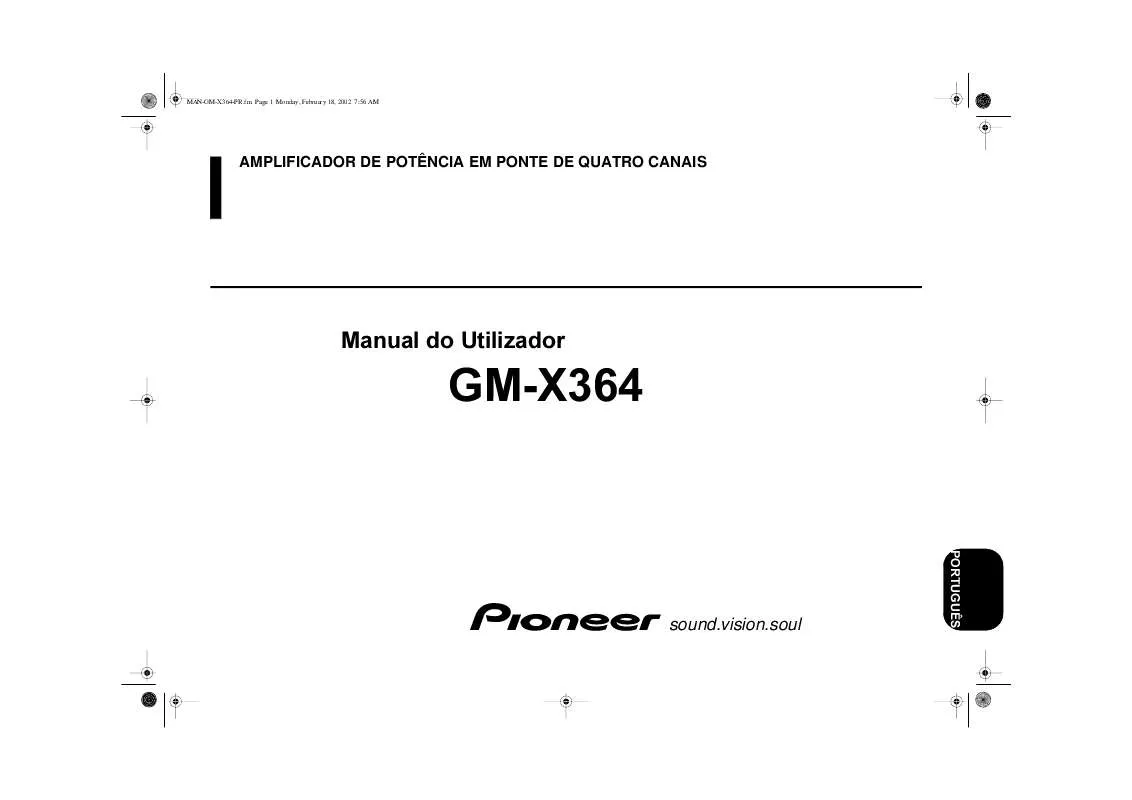 Mode d'emploi PIONEER GM-X364