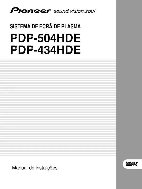 Mode d'emploi PIONEER PDP-434HDE