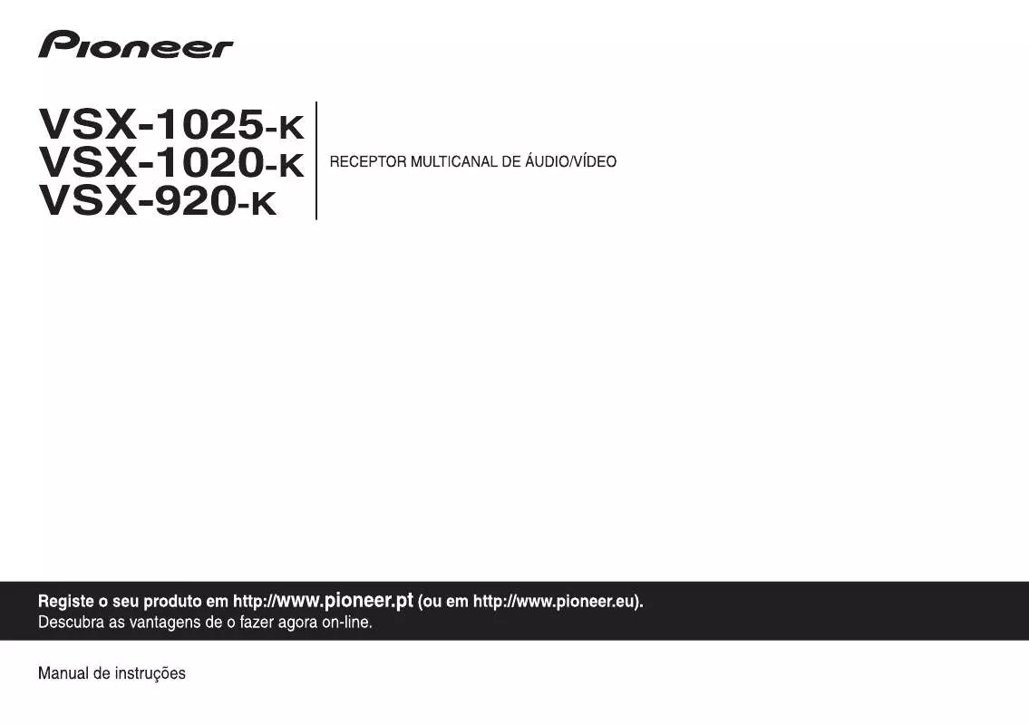 Mode d'emploi PIONEER VSX-920-K