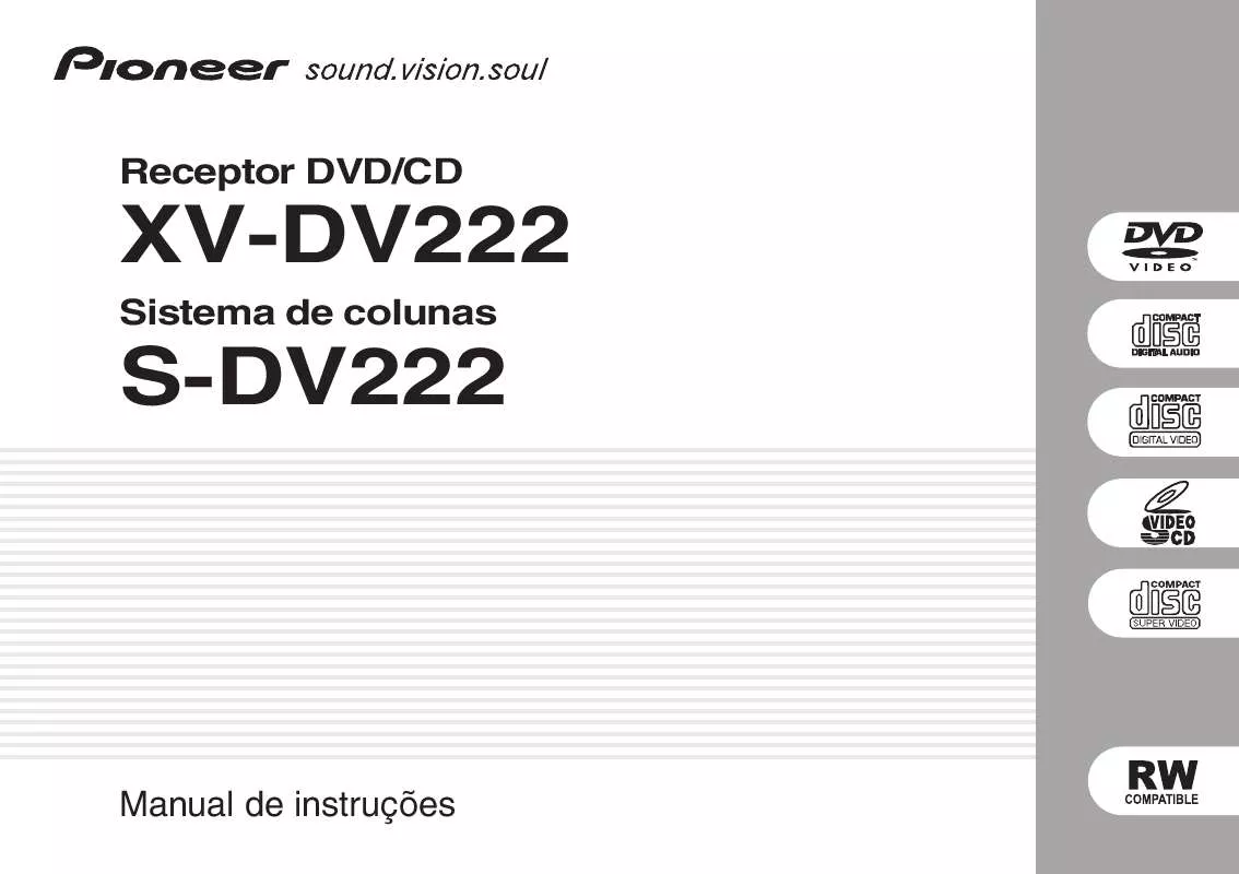 Mode d'emploi PIONEER XV-DV222 (DCS-222)
