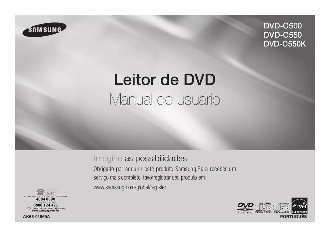 Mode d'emploi SAMSUNG DVD-C550K