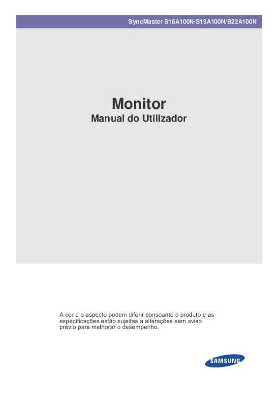 Mode d'emploi SAMSUNG SYNCMASTER S19A100N