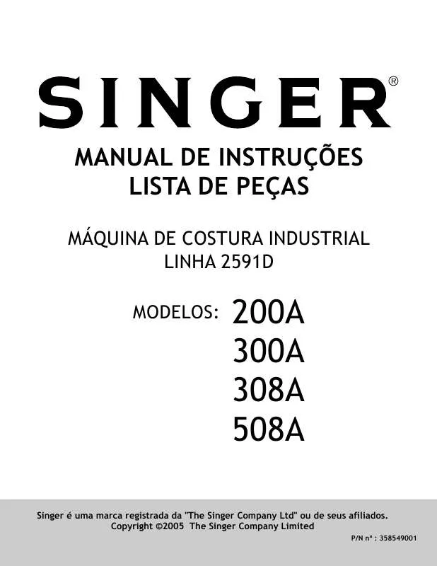 Mode d'emploi SINGER 2591D-300A