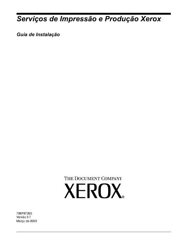 Mode d'emploi XEROX DOCUPRINT 180