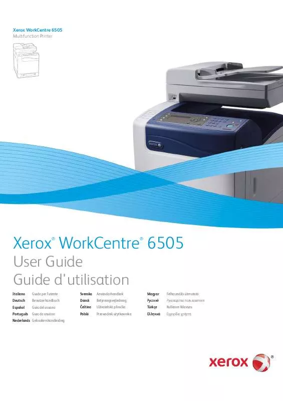 Mode d'emploi XEROX WORKCENTRE 6505
