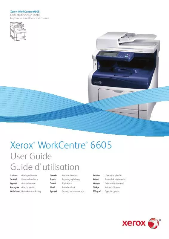 Mode d'emploi XEROX WORKCENTRE 6605