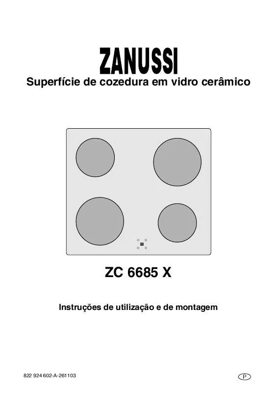 Mode d'emploi ZANUSSI ZC6685X ZANUSSI