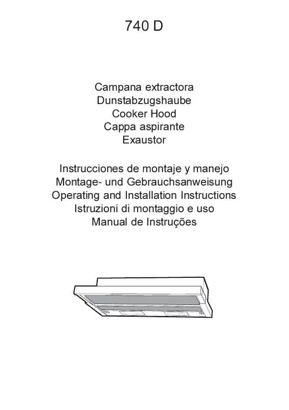 Mode d'emploi AEG-ELECTROLUX 740D-M