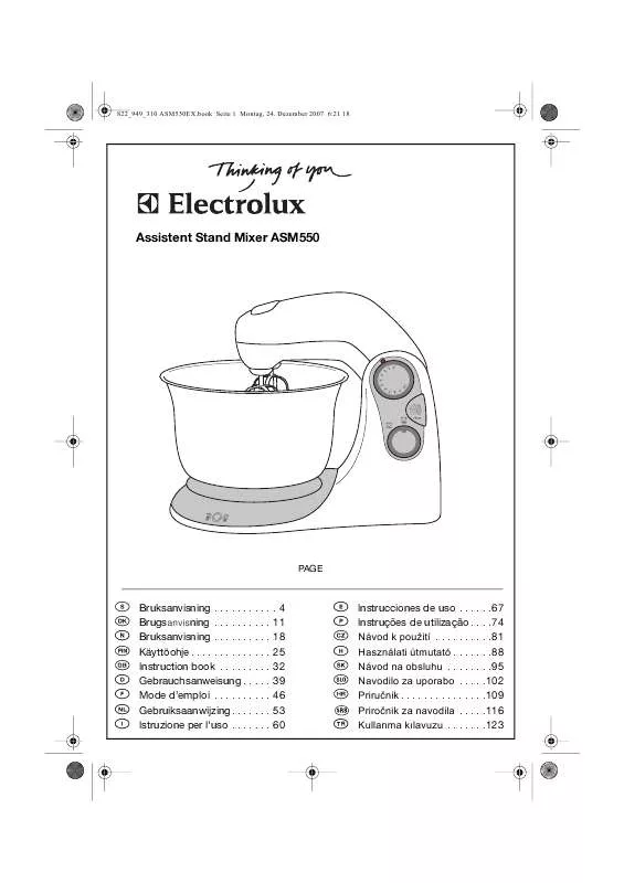 Mode d'emploi AEG-ELECTROLUX ASM550