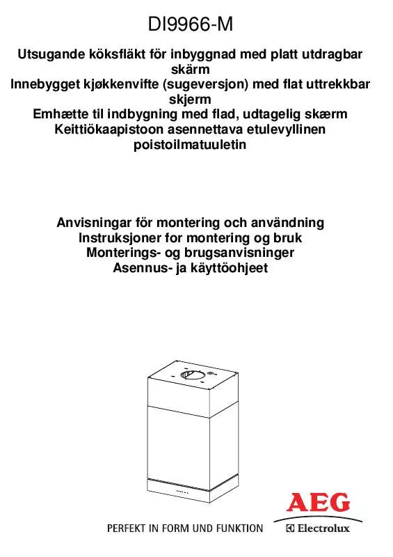 Mode d'emploi AEG-ELECTROLUX DI9966-M