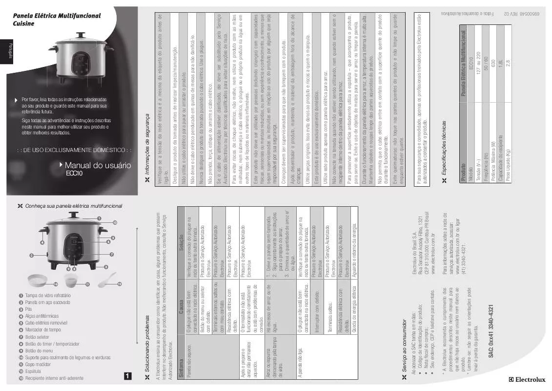 Mode d'emploi AEG-ELECTROLUX ECC10