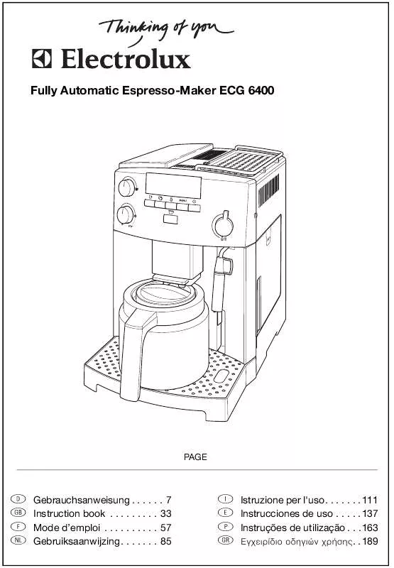 Mode d'emploi AEG-ELECTROLUX ECG6400