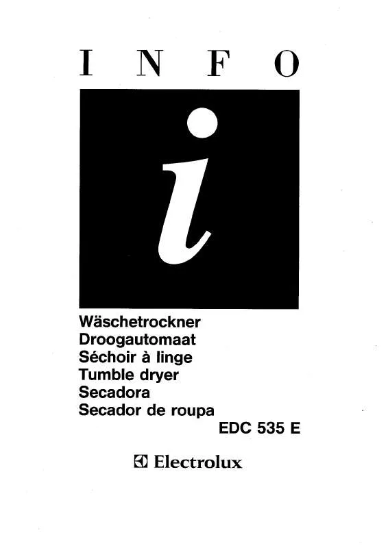 Mode d'emploi AEG-ELECTROLUX EDC535E