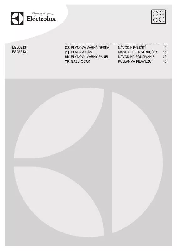 Mode d'emploi AEG-ELECTROLUX EGG6343NOX