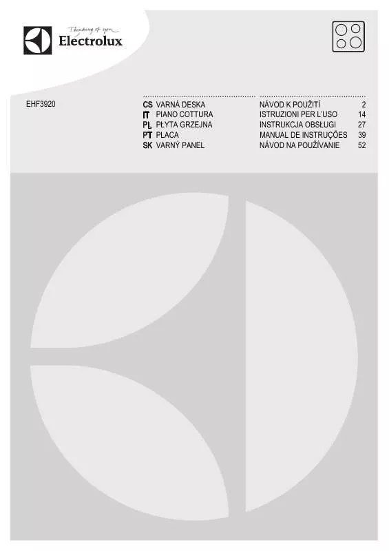 Mode d'emploi AEG-ELECTROLUX EHF3920