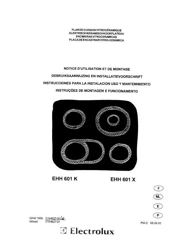 Mode d'emploi AEG-ELECTROLUX EHH601K