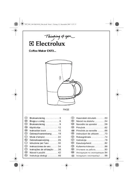 Mode d'emploi AEG-ELECTROLUX EKF3030