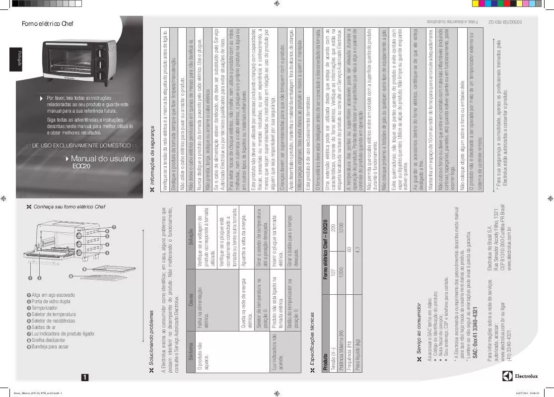 Mode d'emploi AEG-ELECTROLUX EOC20