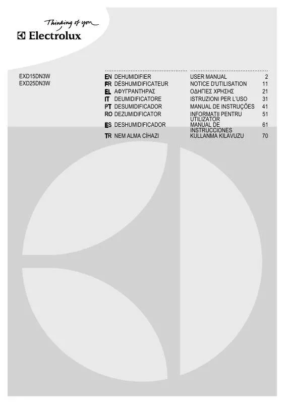 Mode d'emploi AEG-ELECTROLUX EXD25DN3W