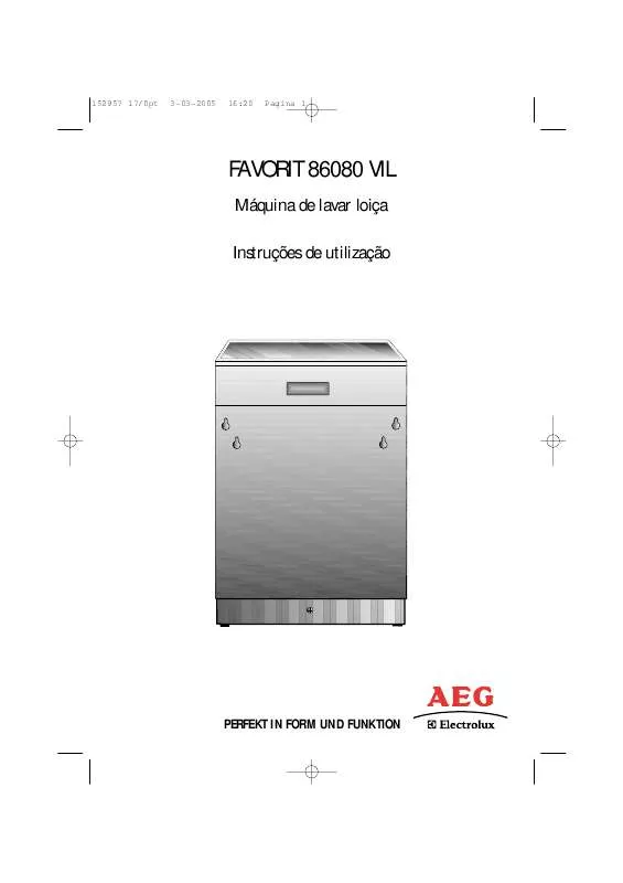 Mode d'emploi AEG-ELECTROLUX F86080VIL