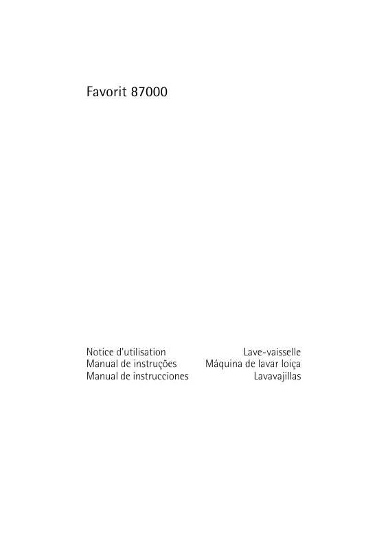 Mode d'emploi AEG-ELECTROLUX F87000P