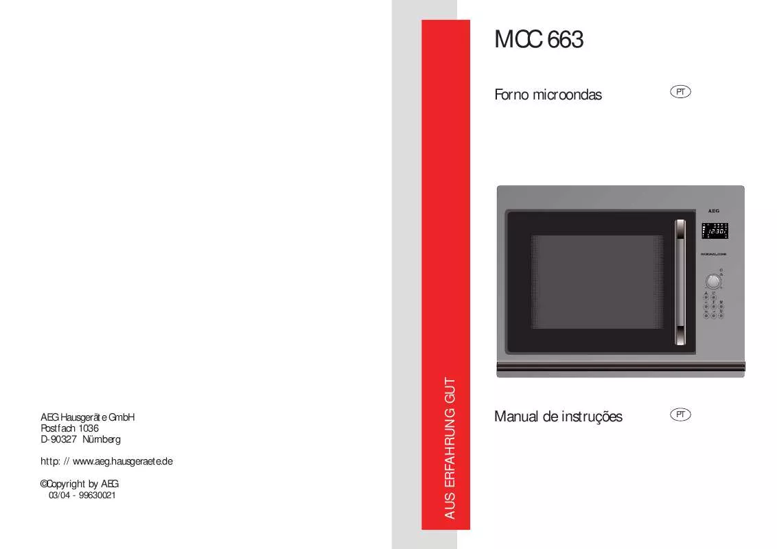 Mode d'emploi AEG-ELECTROLUX MCC663EM