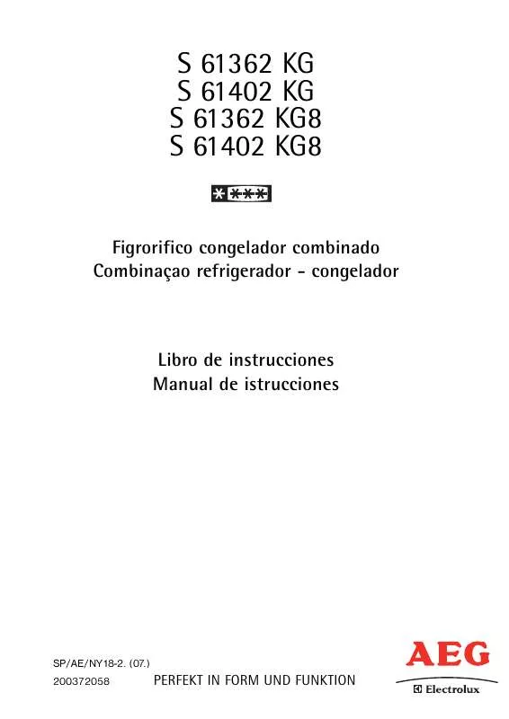 Mode d'emploi AEG-ELECTROLUX S61402KG8