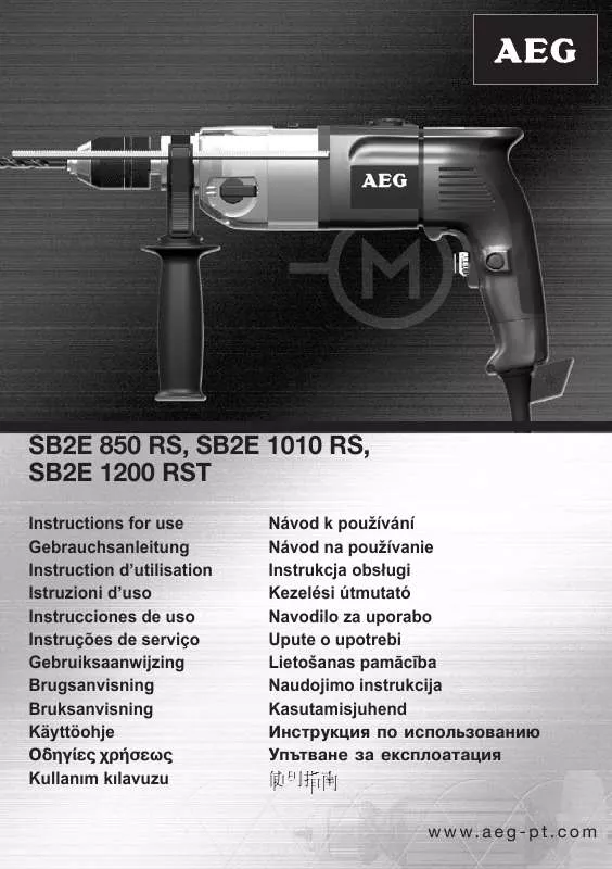 Mode d'emploi AEG-ELECTROLUX SB2E 1010 RS