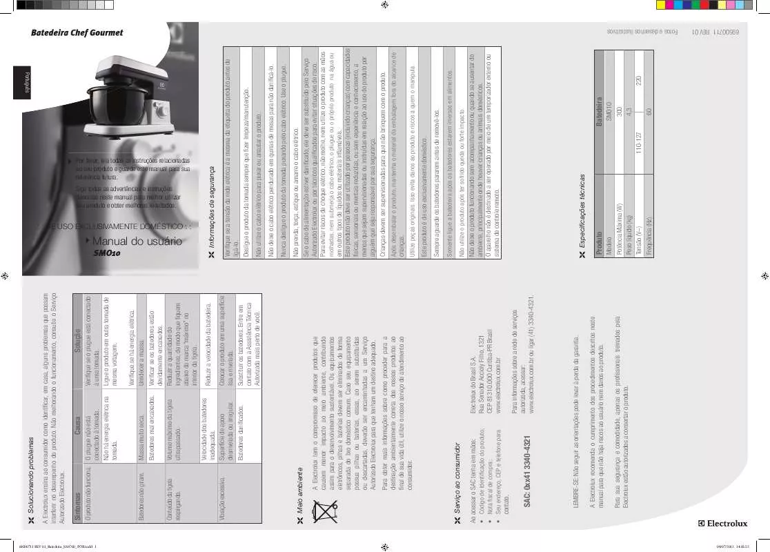 Mode d'emploi AEG-ELECTROLUX SMO10