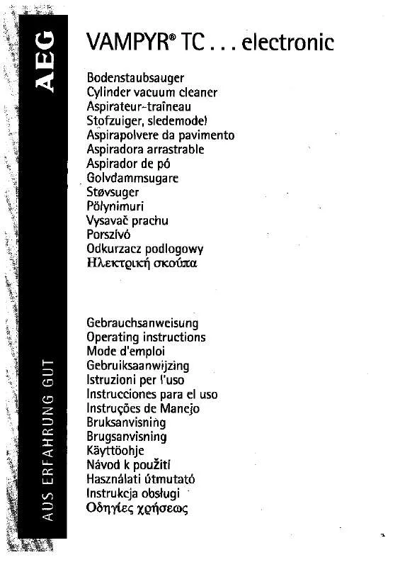 Mode d'emploi AEG-ELECTROLUX VAMPYR TC 144