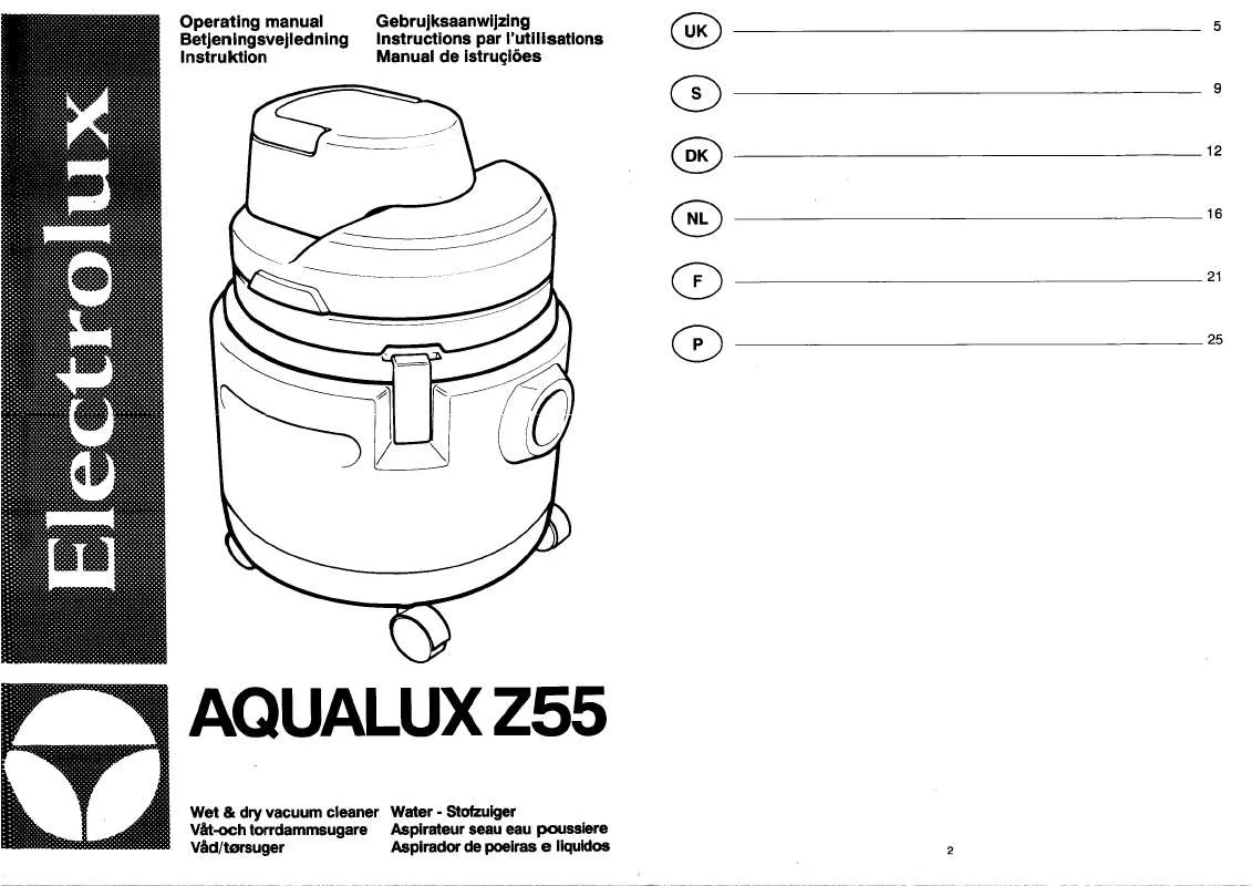 Mode d'emploi AEG-ELECTROLUX Z55