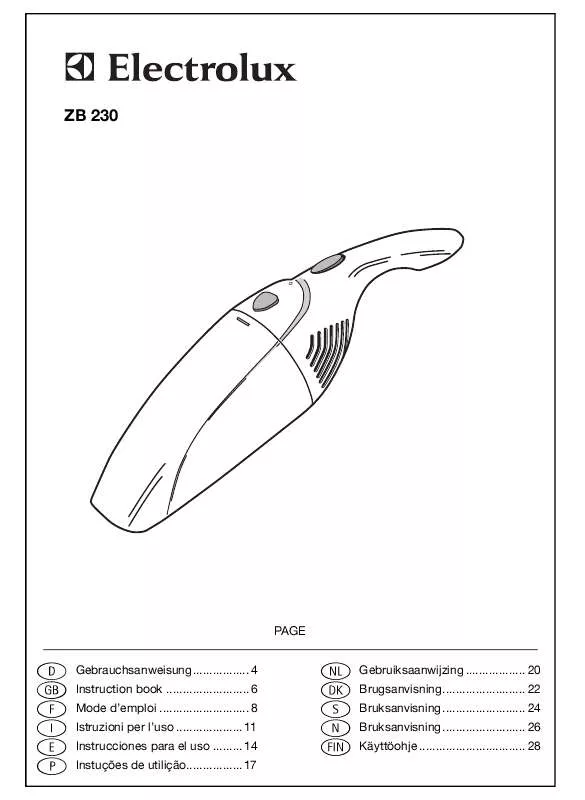 Mode d'emploi AEG-ELECTROLUX ZB 230