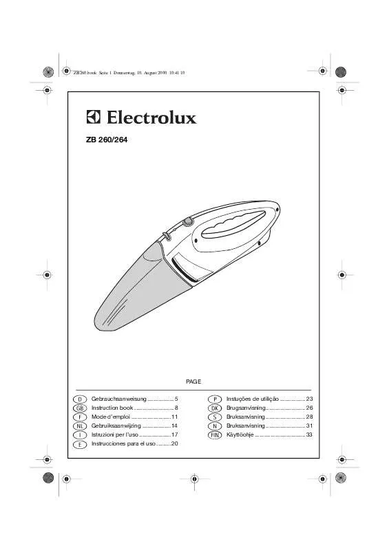 Mode d'emploi AEG-ELECTROLUX ZB 260