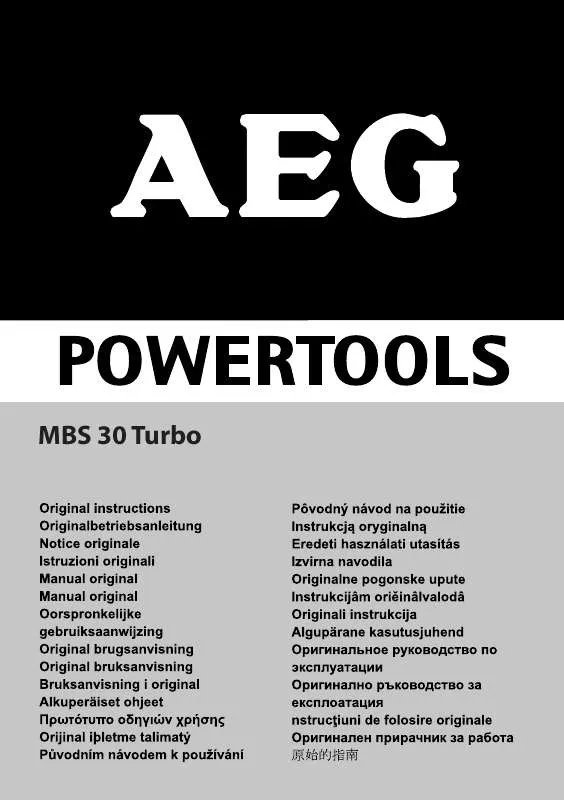 Mode d'emploi AEG MBS 30 TURBO