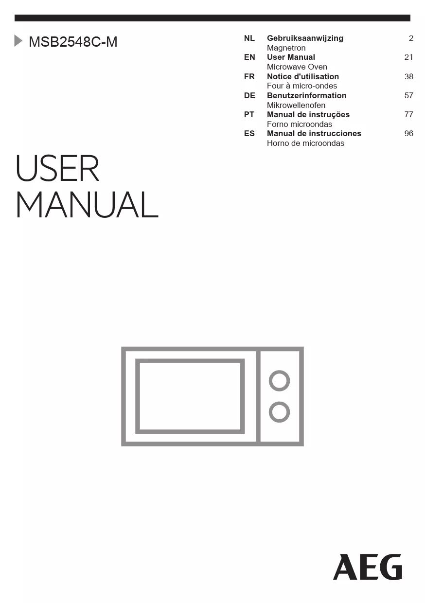 Mode d'emploi AEG MSB2548C-M