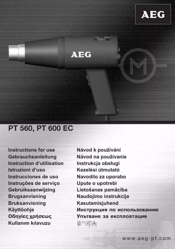 Mode d'emploi AEG PT 600 EC