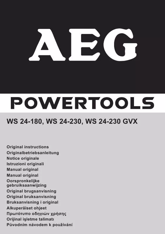 Mode d'emploi AEG WS 24-230