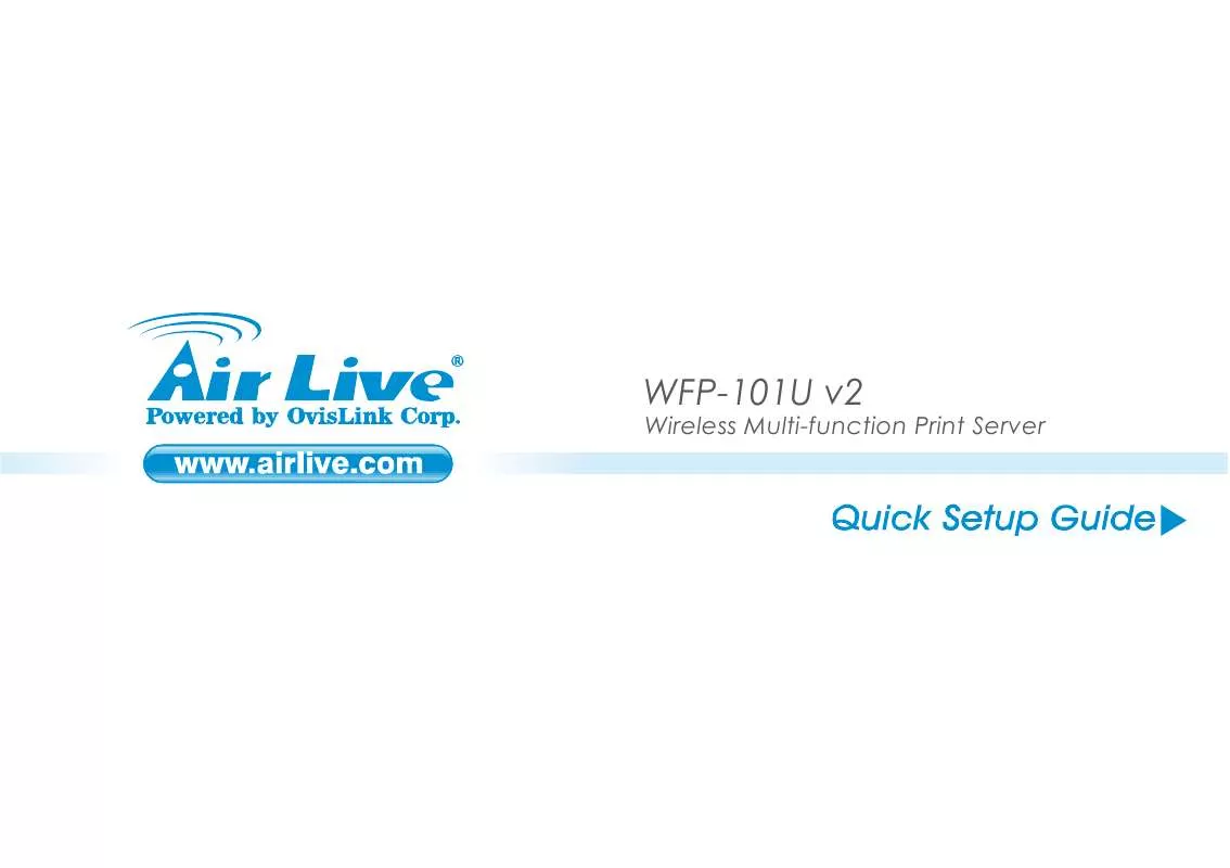 Mode d'emploi AIRLIVE WFP-101U V2