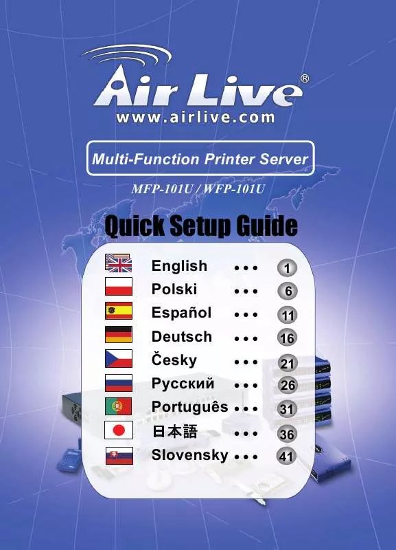 Mode d'emploi AIRLIVE WFP-101U