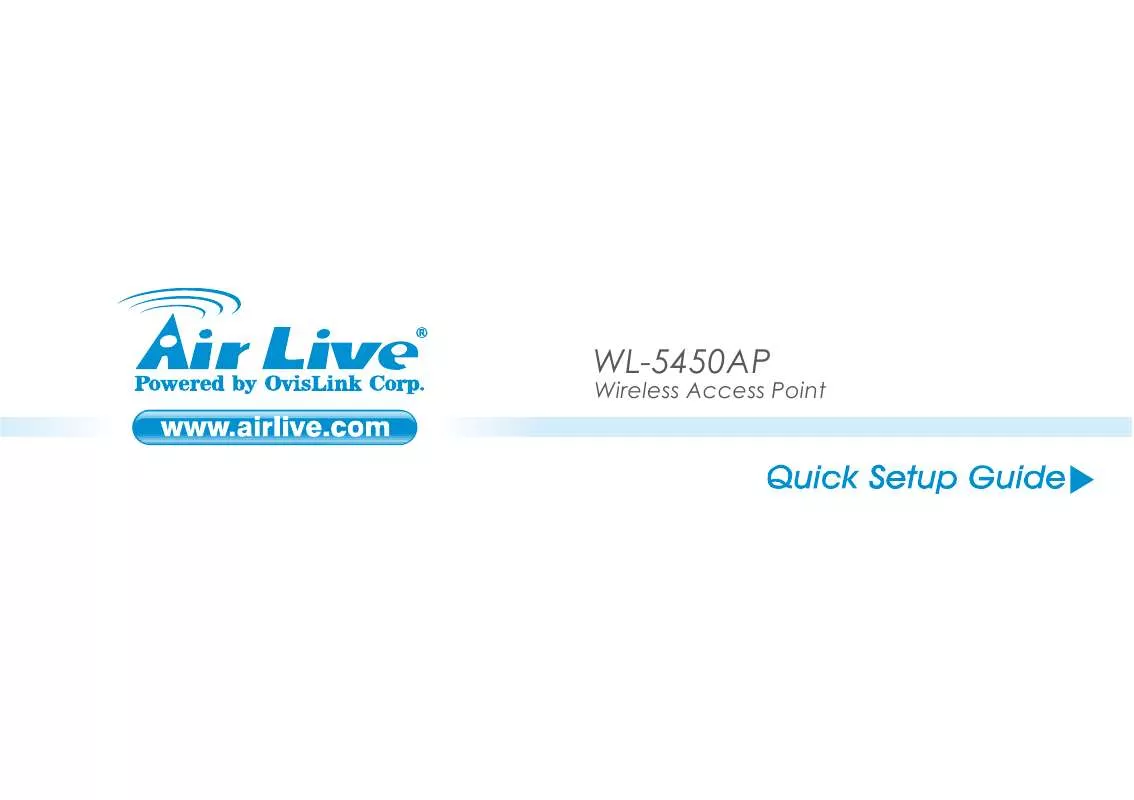 Mode d'emploi AIRLIVE WL-5450AP