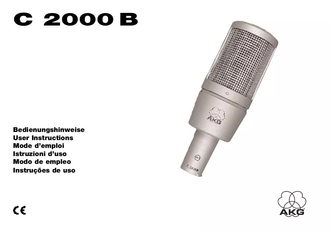 Mode d'emploi AKG C 2000 B